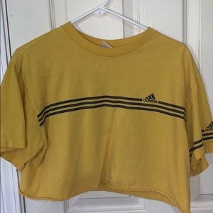 Yellow Adidas crop top